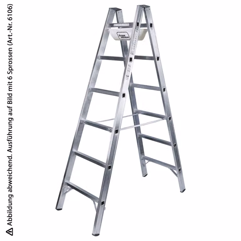 Iller-Leiter - Scala a pioli in alluminio, 2 x 8 pioli, 406364