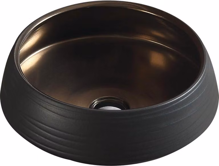 Lavabo MEXEN ARIANA nero/oro 43 cm