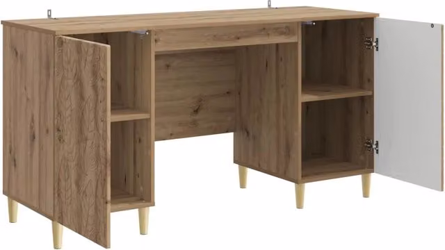 Scrivania | Tavolo da Ufficio Rovere Artigianale Legno ingegnerizzato