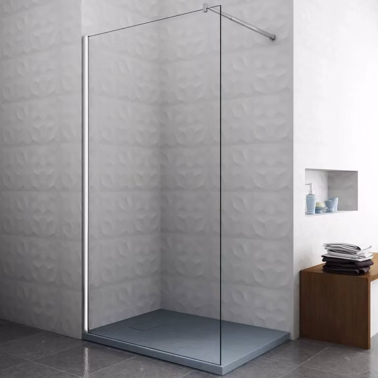 Piatto doccia rettangolare LANERI mod. Strong in acrilico grigio effetto pietra L: 140 cm, P: 90 cm, H: 2,6 cm