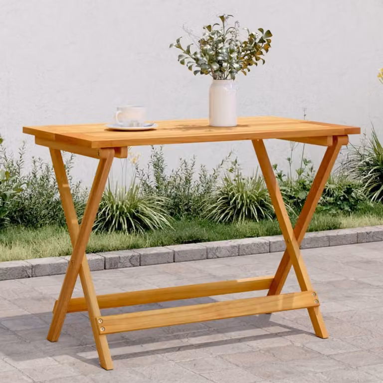 Maison Exclusive - Tavolo da giardino pieghevole 90x52,5x65 cm in legno massello di acacia