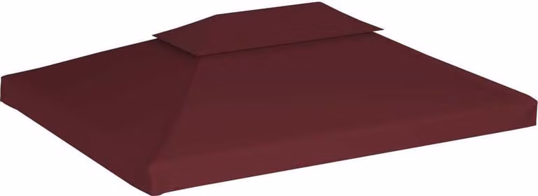 Copertura Superiore per Gazebo a 2 Strati 310g/m² 4x3m Bordeaux