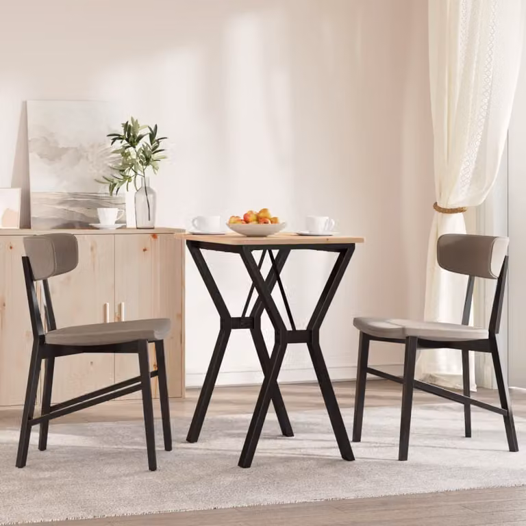 vidaXL Gambe per Tavolo da Pranzo a Y in Metallo Verniciato Nero L/P/H: 60 x 40 x 73 cm