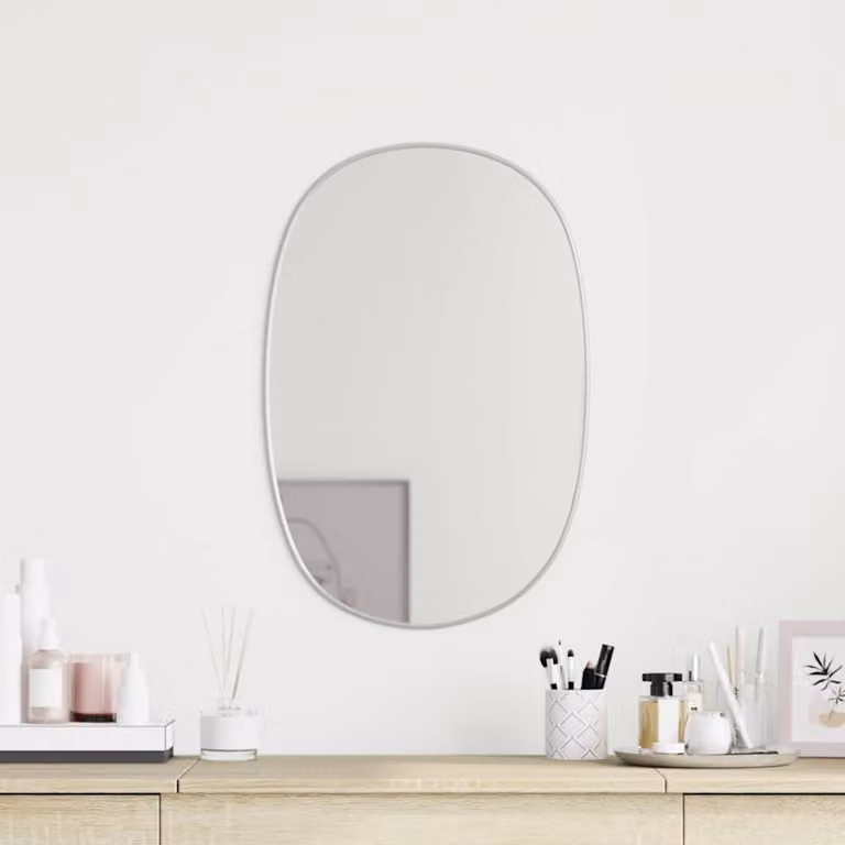 Specchio da parete rettangolare vidaXL Argento L: 60 cm, H: 40 cm