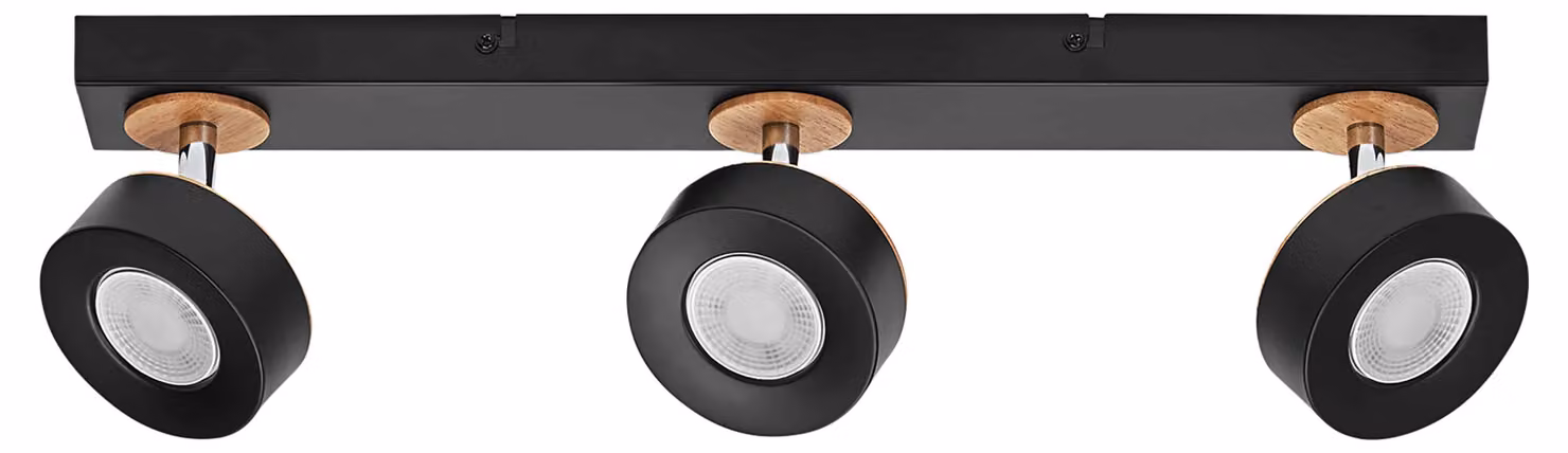 LEDVANCE DECOR SPOT PLUTO, 14,4W, 960lm, nero, faretto, teste regolabili, versatile, faretto per interni, colore della luce bianco caldo, ottica di alta qualità, facile installazione