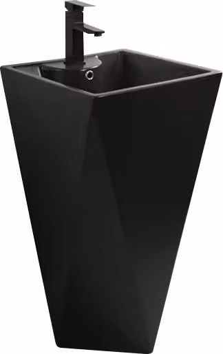 Mexen Ida lavabo a colonna 47 x 47 cm, nero opaco - 26114670