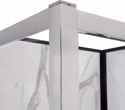 Box doccia d'angolo Ted con porta scorrevole in vetro trasparente, H 200 cm, L 170 cm, P 80 cm