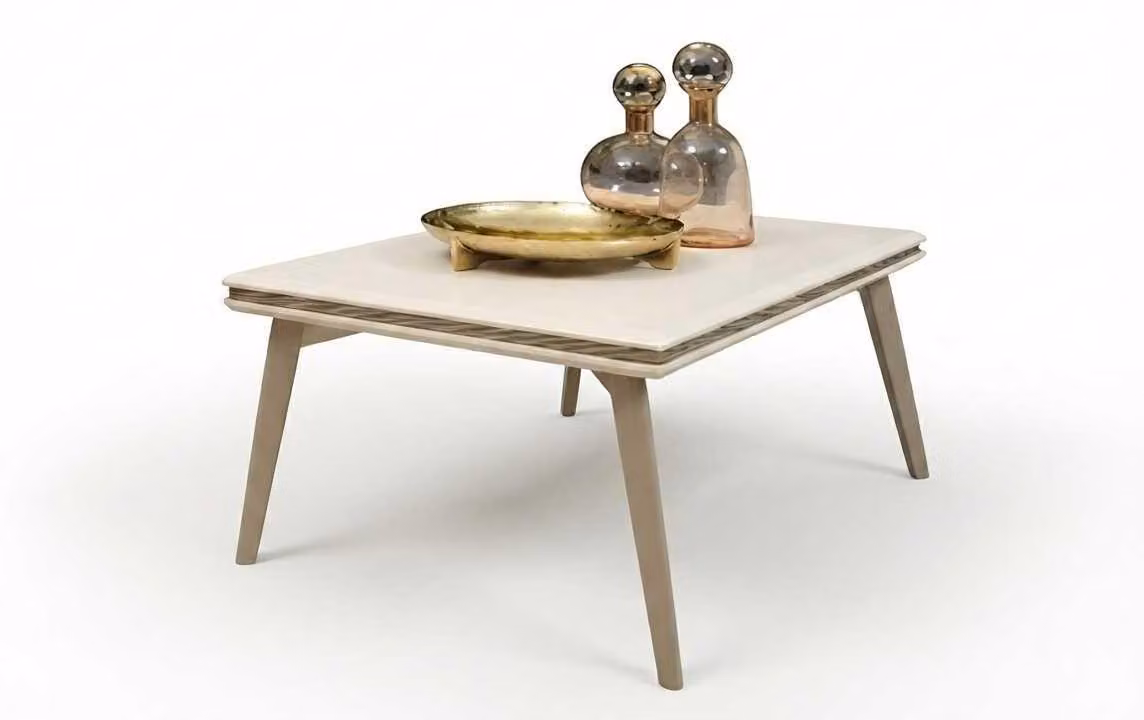 Tavolino da caffè beige, design moderno, lussuoso, per soggiorno, tavolino ausiliario, tavolo