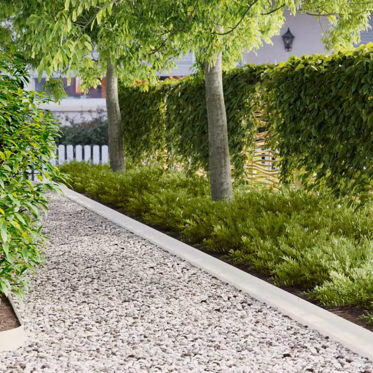 Set di 20 bordure per prato vidaXL in acciaio bianco, L: 100 cm, P: 10 cm, H: 8 cm