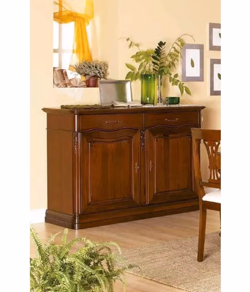 Tavolo da soggiorno e sala da pranzo estensibile in legno MOBILI 2G rotondo marrone con intarsio geometrico – 2