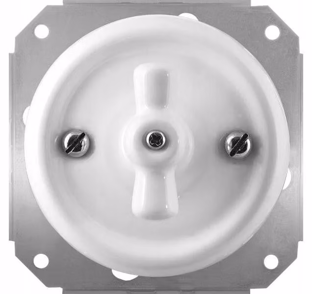 TG ELECTRO TG-RC-111XW: Pulsante campanello rotante, in Vetroceramica, da incasso, colore bianco