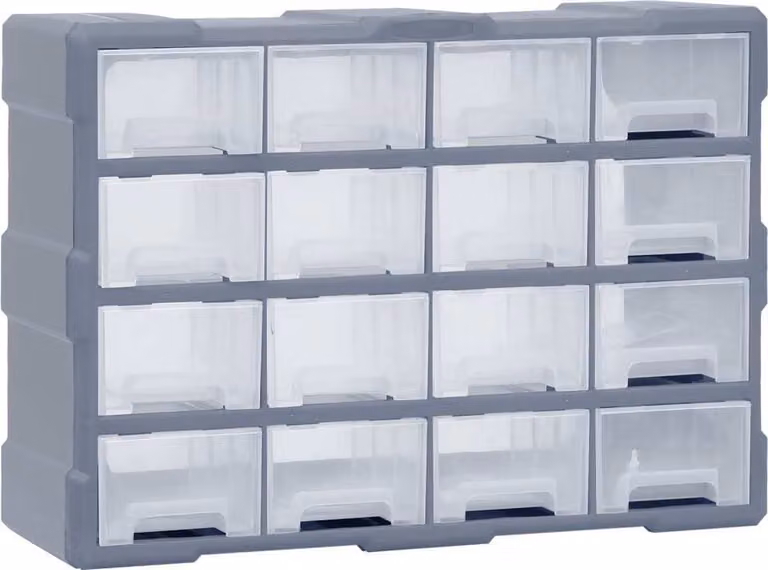 The Living Store Organizzatore multi-cassetto 16 cassetti 52x16x37 cm