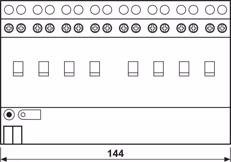 Attuatore di commutazione KNX a 8 posizioni di carico C 2308.16 REGCHM