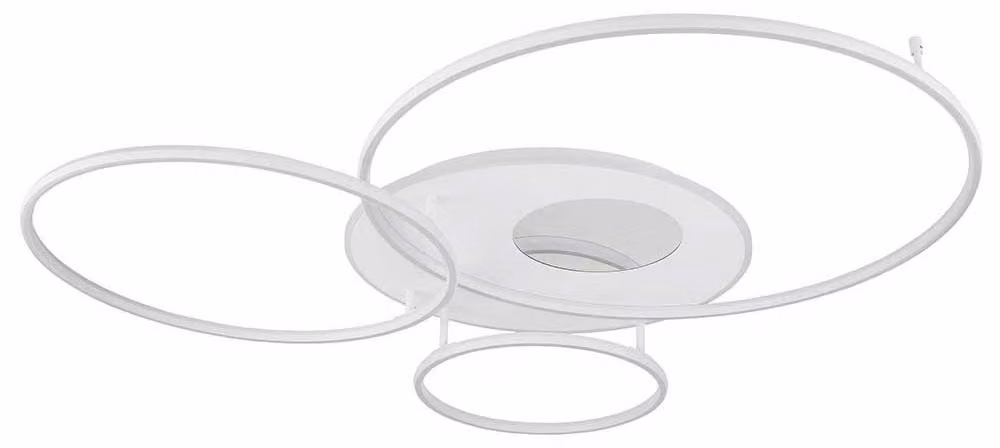 Lampada da soffitto a LED, effetto 3D, telecomando, bianco, L 126,4 cm