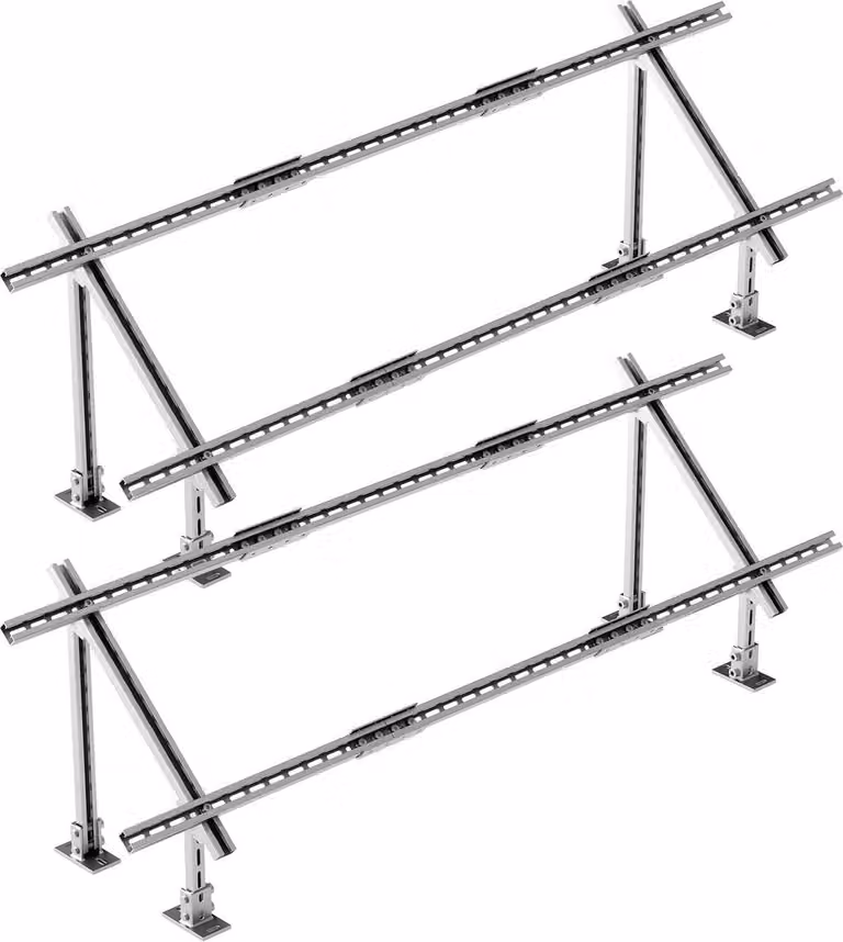 2 set di staffe di montaggio per pannelli solari multi-pezzo regolabili da 30° a 60°