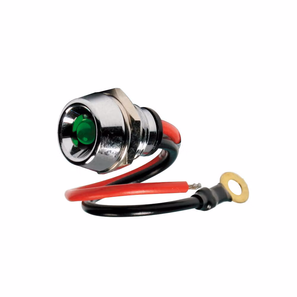 Spia LED - 12/24V - verde - 15A
