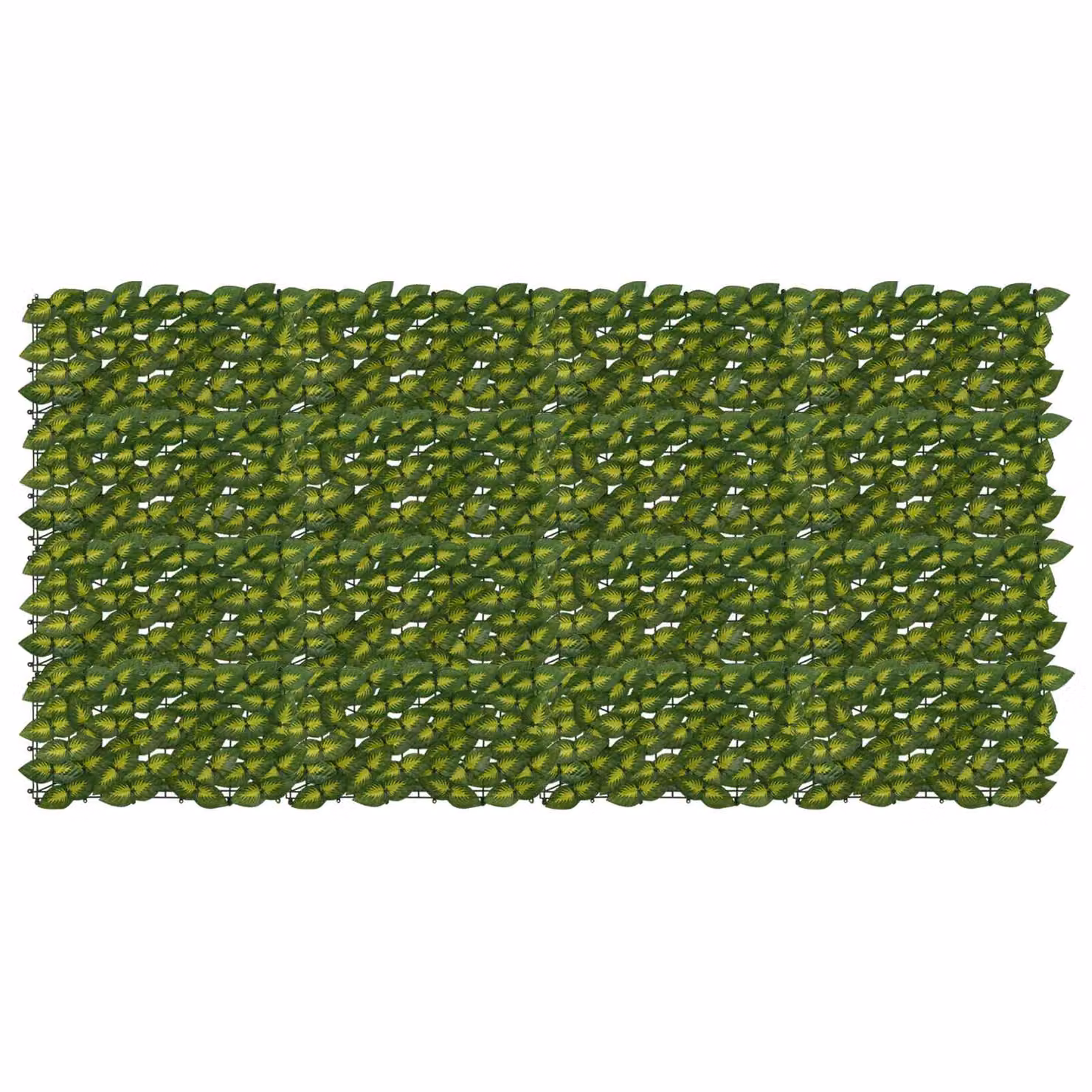 vidaXL Schermo per balcone con siepe artificiale a foglie Verde e Giallo L: 200 cm, H: 100 cm