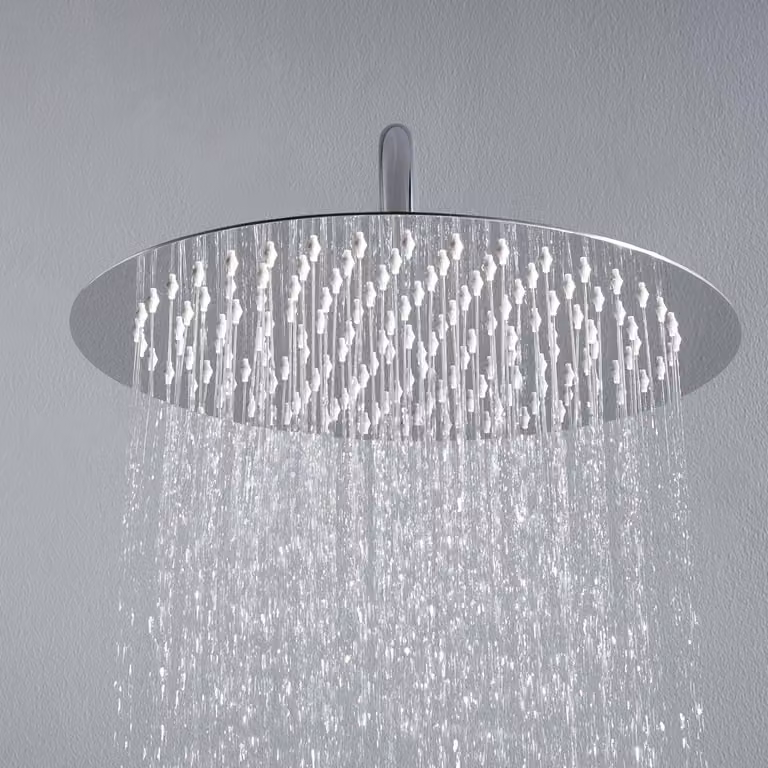 Doccia a soffitto, diametro 40 cm, in acciaio inossidabile, rotonda, per bagno
