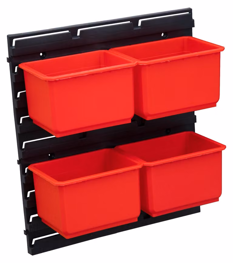 Toolbrothers RHINO Set di contenitori n. 1 Parete dell'officina con 4 contenitori per la valigetta RHINO XXL