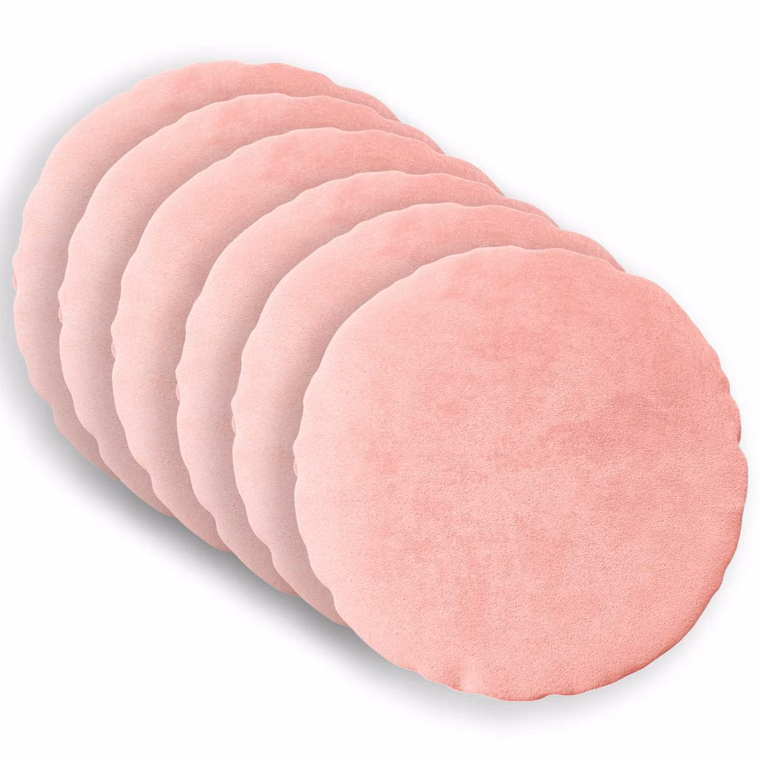 vidaXL Federa 6 pcs HEERLEN Rosa Ø 60 cm Flanella