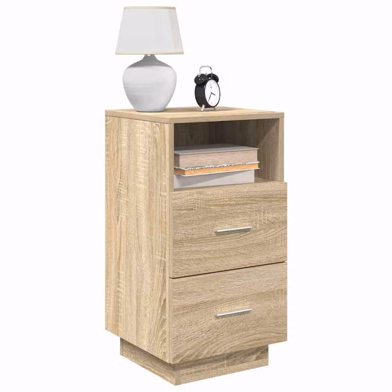 Comodino con 2 Cassetti vidaXL in Rovere Sonoma, Moderno, L/P/H: 36 x 36 x 68 cm