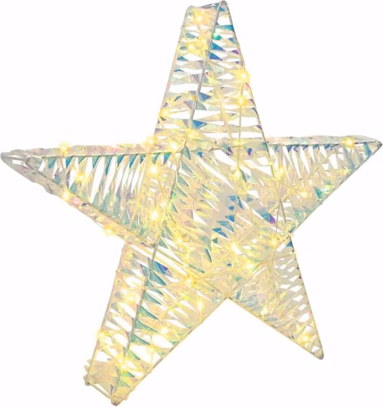 Stella 3D con 50 LED Bianco caldo 55 x 52.5 x 9 cm PET
