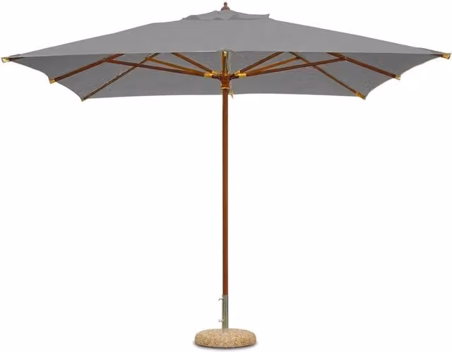 Ombrellone da Giardino 3x3m Palo Ø48 mm in Legno e Poliestere Grigio