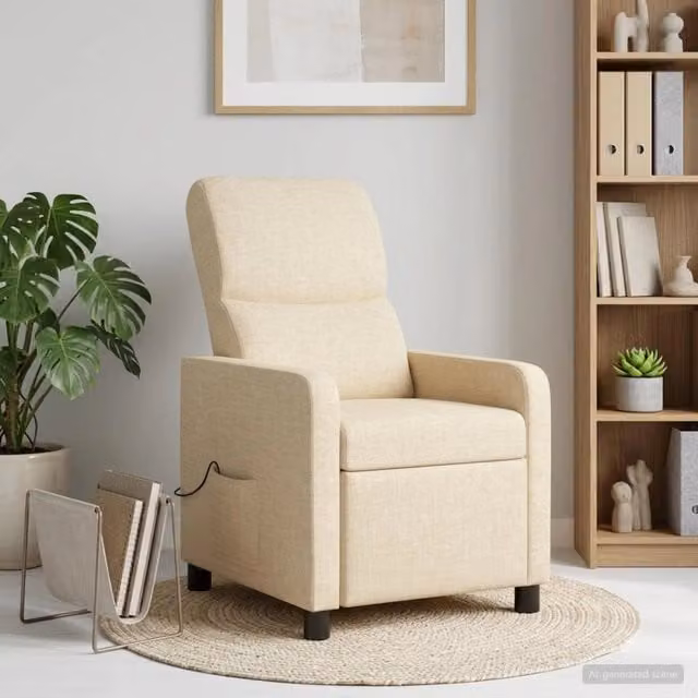 Poltrona Massaggiante Crema Poliestere 42034836