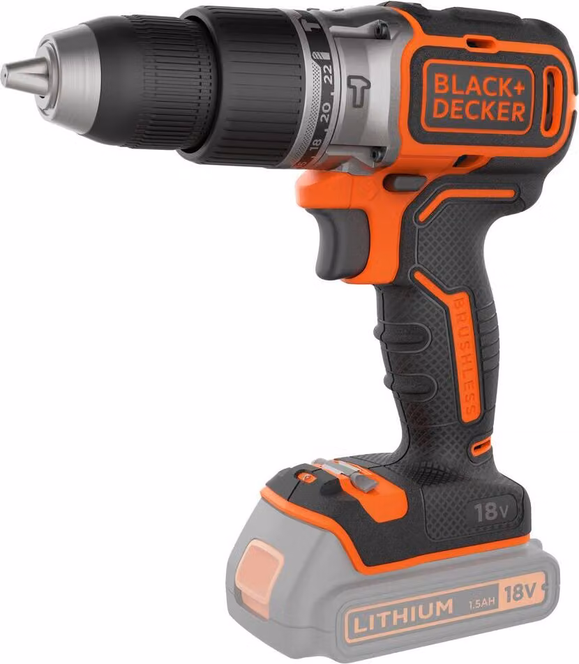 Black & Decker Akku-Schlagbohrs. 18V, buerstenl.,o.Akku