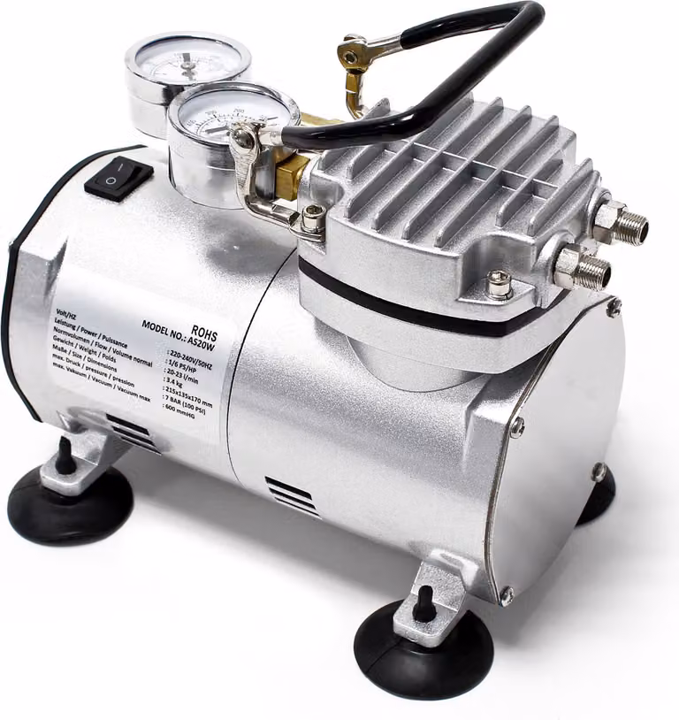 Compressore per aerografo AS20W Pompa per vuoto Compressore per aerografo 4 bar monocilindrico