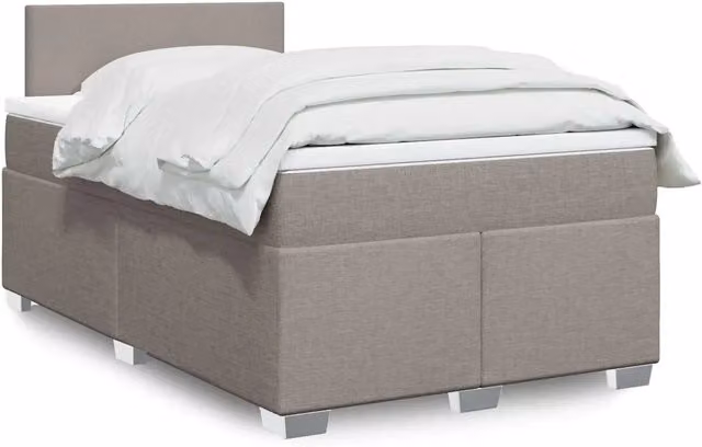 Giroletto a Molle con Materasso Tortora 120x190 cm in Tessuto 3285824