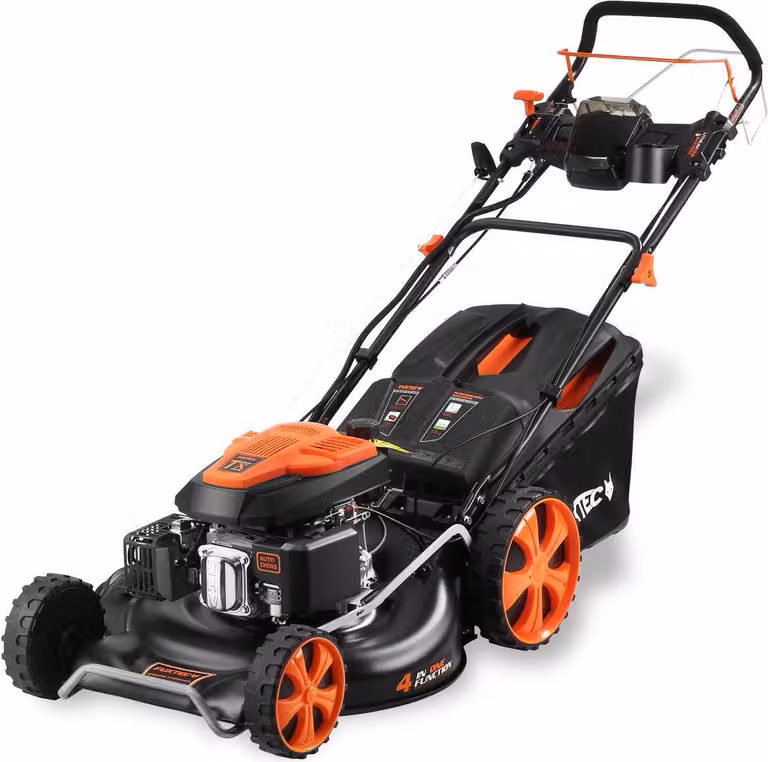 Tagliaerba a scoppio semovente FUXTEC RM5396EsPRO avvio elettrico autotrazione moderabile 53 cm di taglio 196 cc