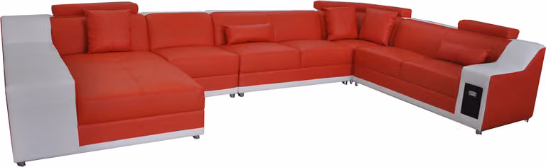 Wohn Leder Landschaft Sofa Couch Polster Garnitur Eck Sofas Sitz Garnituren