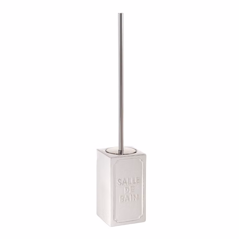 Scopino WC con ciuffo in setole d'appoggio in ceramica VV33 Gedy serie VIVIENNE Bianco