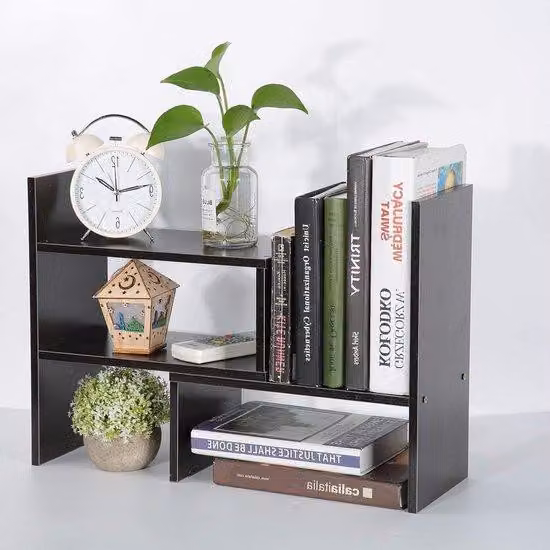 Pannello organizer da scrivania regolabile - Organizzatore da tavolo - Pannello espositivo in legno - Noce nero