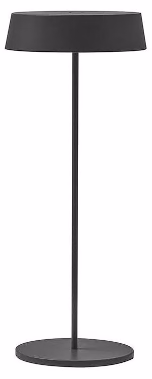 Inemuri Lampada da Tavolo Portatile Antracite LED 2,2W 2700K IP54, Ricaricabile USB, Dimmer Touch Integrato - Rossini Illuminazione