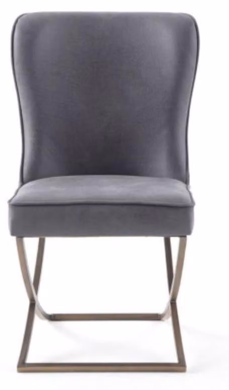 Grau Stuhl Sitzgelegenheit Esszimmer Chesterfield Stühle Sitz Textil Lehnstuhl