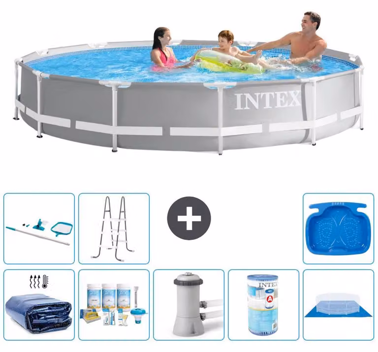 Struttura per piscina a forma di prisma - 366x76 cm - composta da 9 elementi - modello S31932