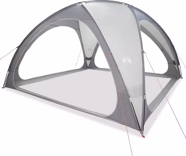 Tenda per feste a cupola grigia impermeabile in poliestere e fibra di vetro L: 435 cm, P: 244 cm, H: 11 cm – 1