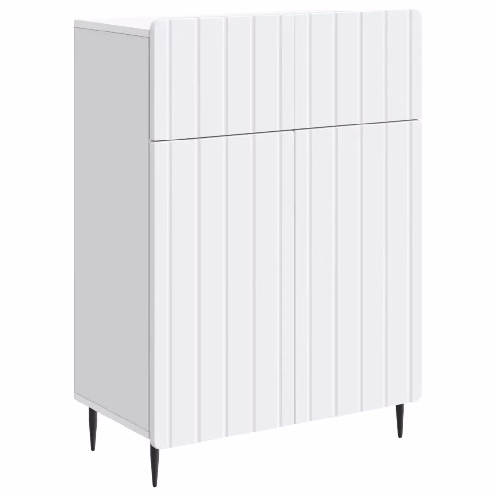Credenza moderna vidaXL in MDF bianco e nero per soggiorno o sala da pranzo L/P/H: 66 x 34,5 x 92 cm – 2