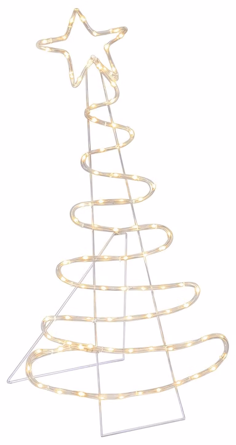 Albero di Natale a LED, modello LOVIOSA, 100 LED, luce bianca calda