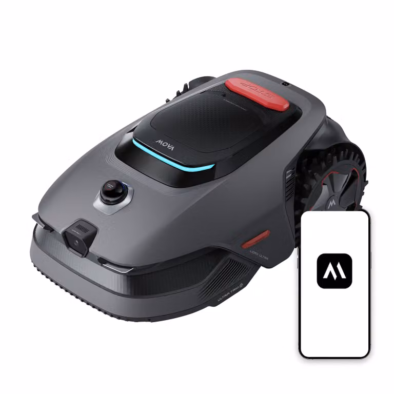 Robot tosaerba MOVA LiDAX Ultra 1600 – 1000–1600 m², LiDAR 3D e visione AI, mappatura a 360°, taglio dei bordi a 5 cm