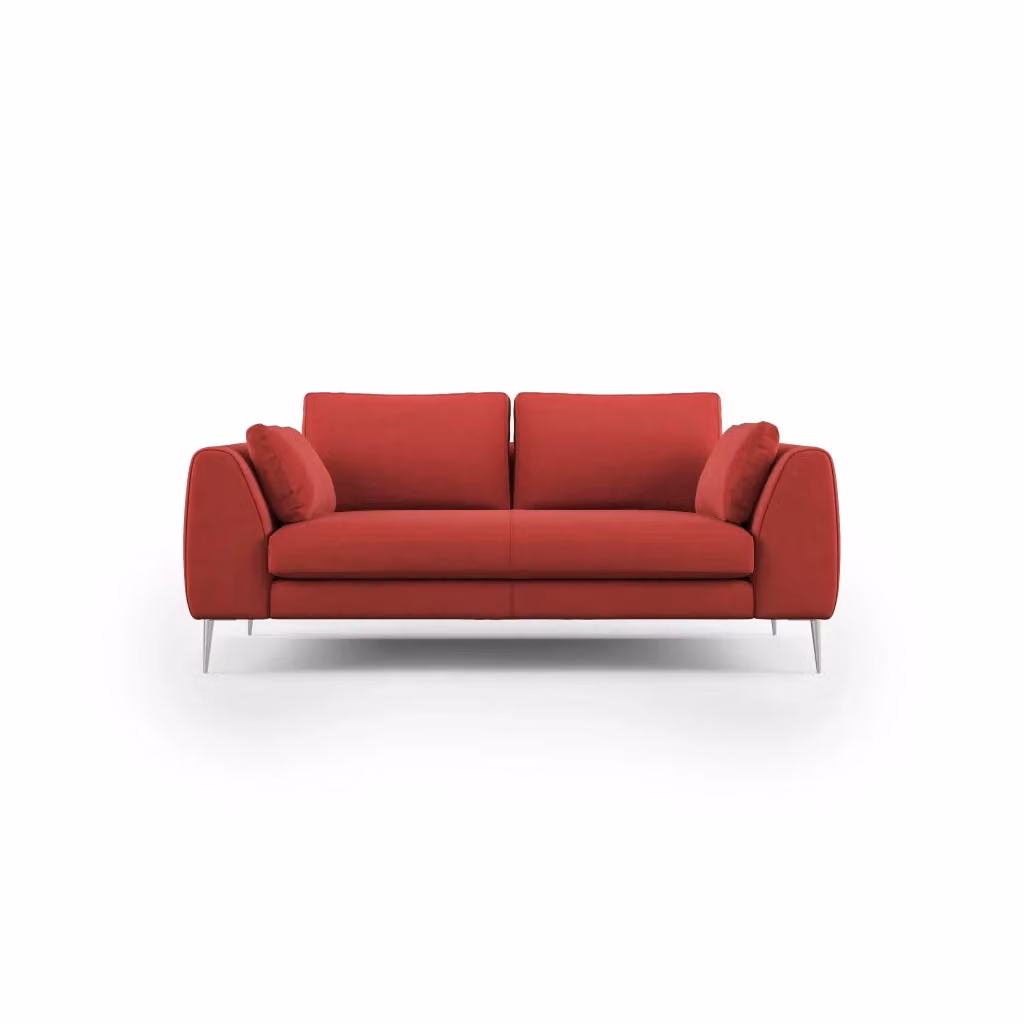 Divano moderno Plano Divani.Store in microfibra tecnica smacchiabile rosso L: 196 cm – 2