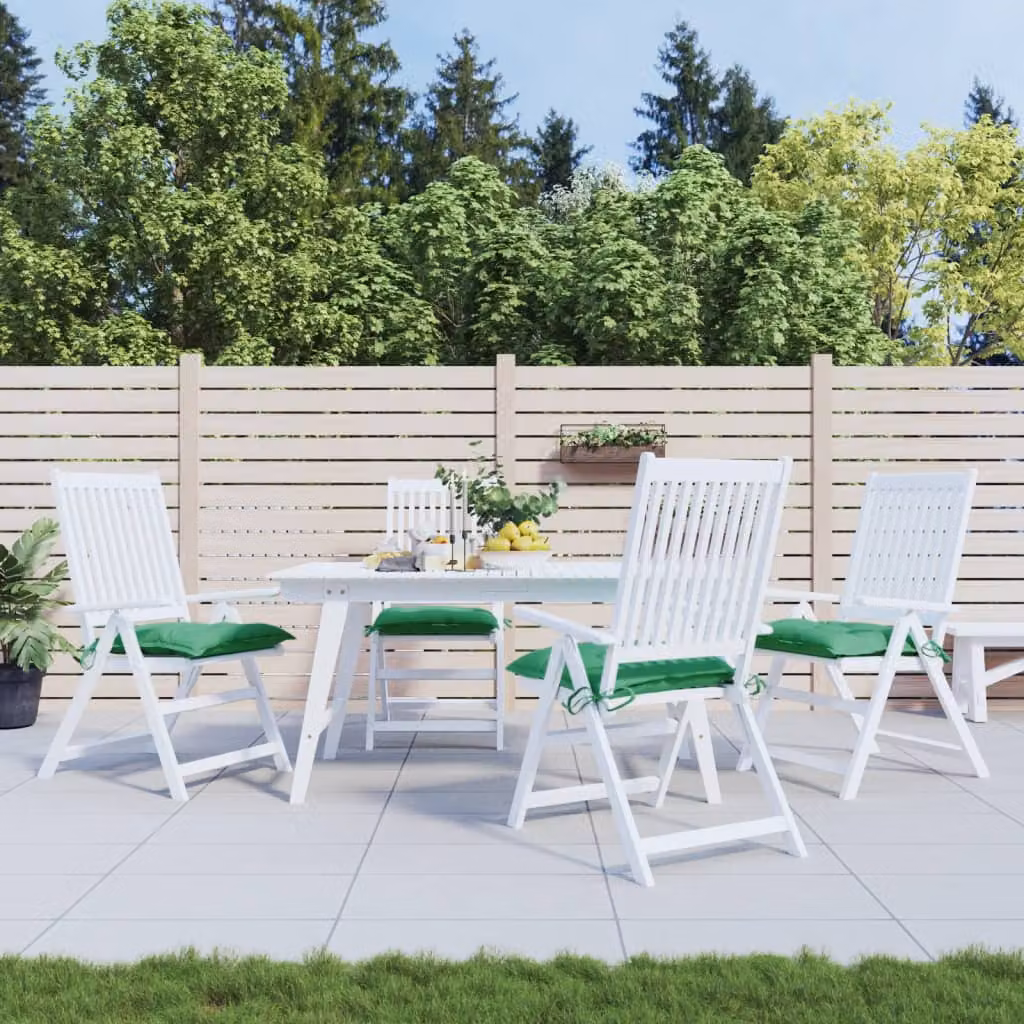 Set di 4 cuscini per pallet vidaXL verdi in tessuto Oxford impermeabile e traspirante, L/P/H: 50 x 50 x 7 cm