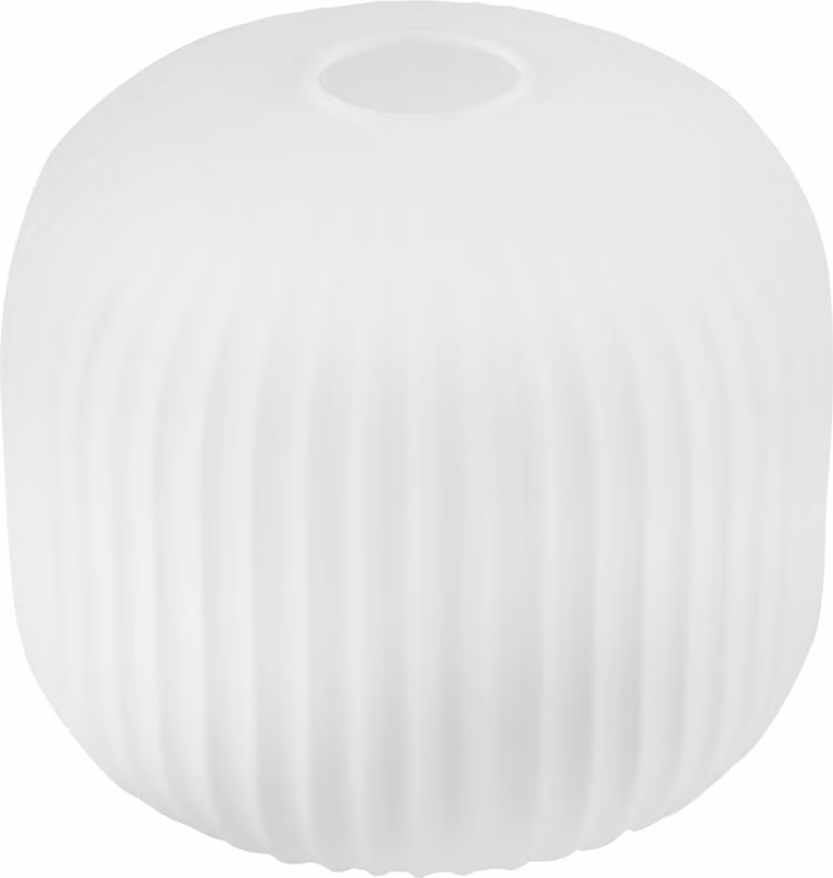 Paralume Riffle bianco cilindrico 20 cm – elegante paralume in vetro per un'illuminazione interna moderna