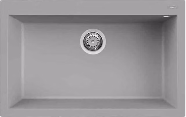 Lavello Elleci Incasso 1 vasca 79x50 Quadra 130 Keratek Plus Grigio Light Grey LKQ13097