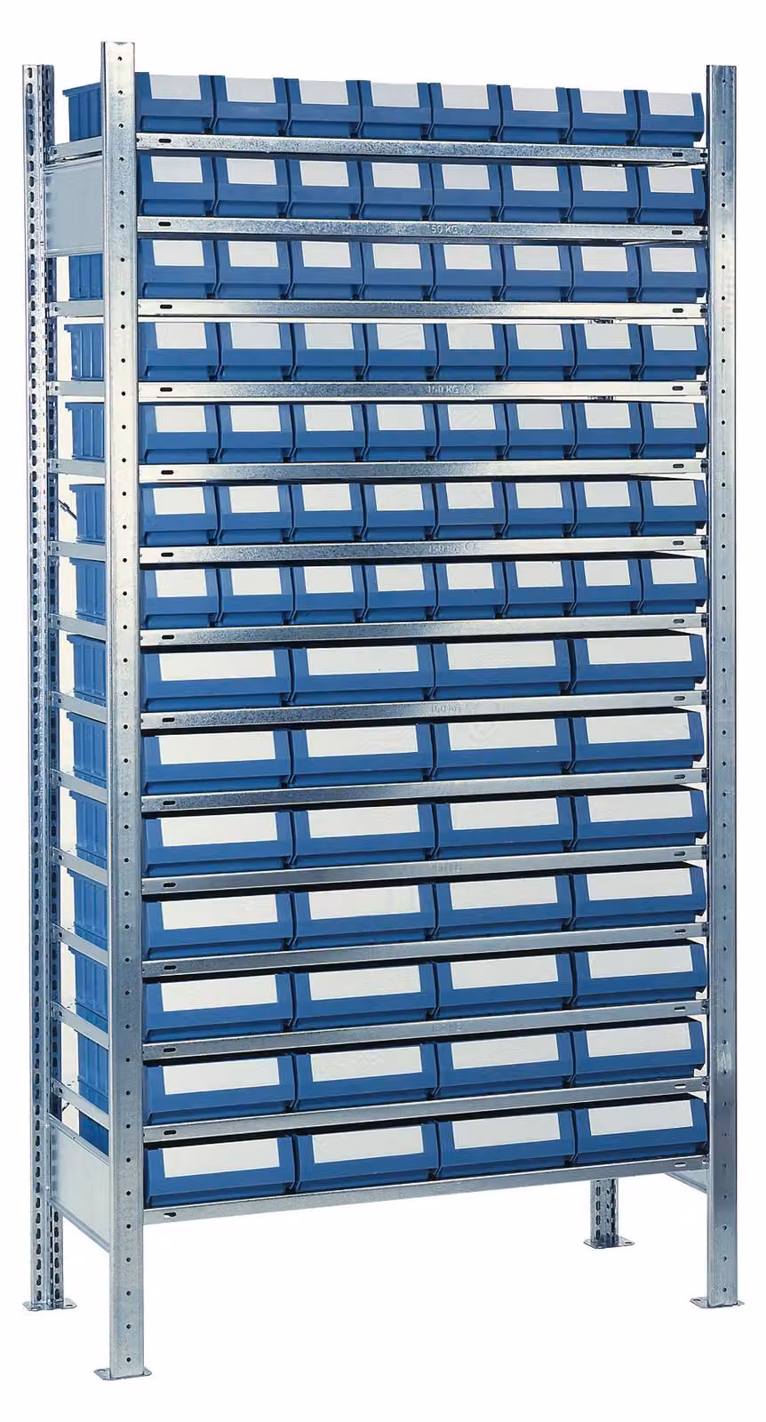 Scaffalatura a spinta H2000xL1.000xP400mm Scaffalatura di base 14 ripiani in acciaio 56 x 4,28 x 5 - 9000453768