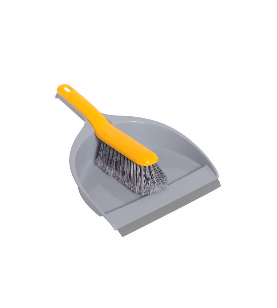 Paletta per polvere in plastica con spazzola Apex multicolore, Larghezza: 21 cm
