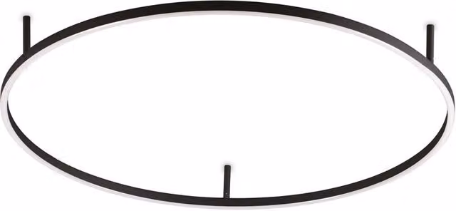 Plafoniera Moderna Oracle Alluminio-Materie Plastiche Nero Led 55W 3000K