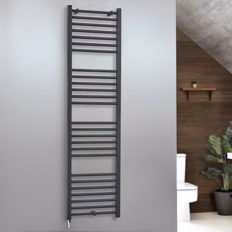 Scaldasalviette Elettrico ECOSO di Hudson Reed, Colore Antracite, H 180 cm x L 50 cm